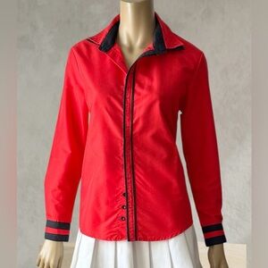 Zyfg free Red Button Down Shirt for Women